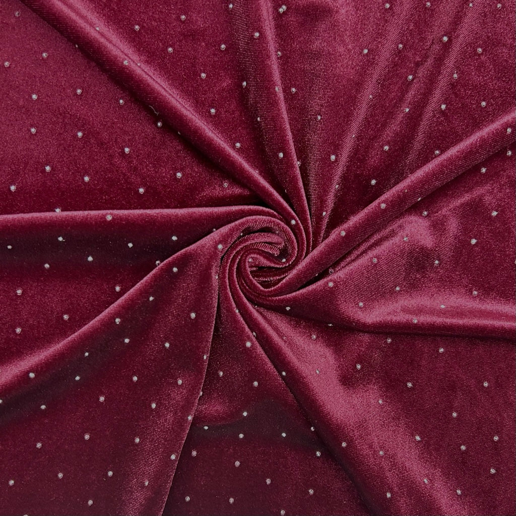 Silver Stones Velvet Fabric