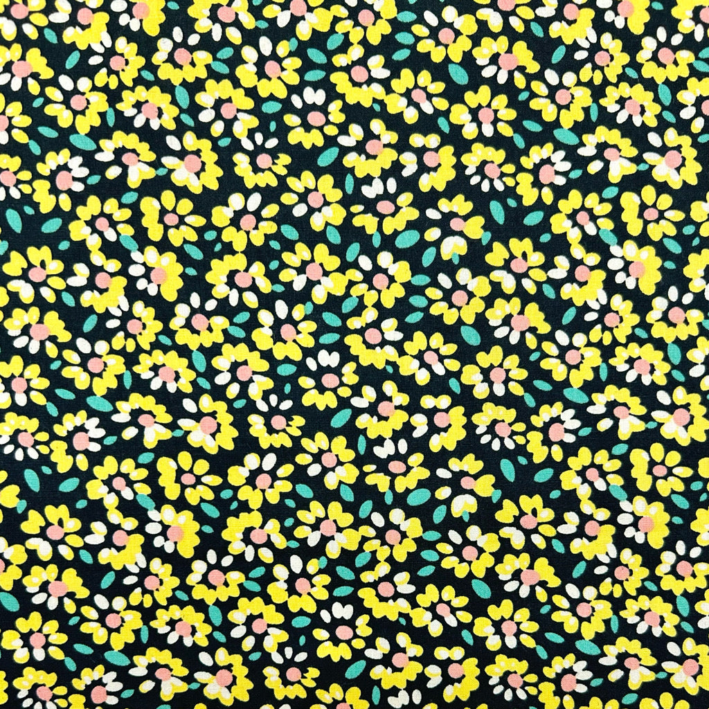 Sunbeam Blooms Cotton Poplin Fabric