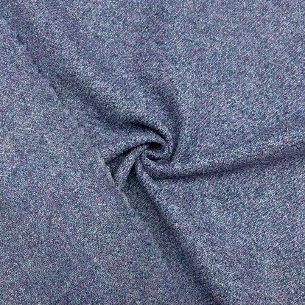 Blue/Purple 100% Wool Harris Tweed Fabric - Pound Fabrics