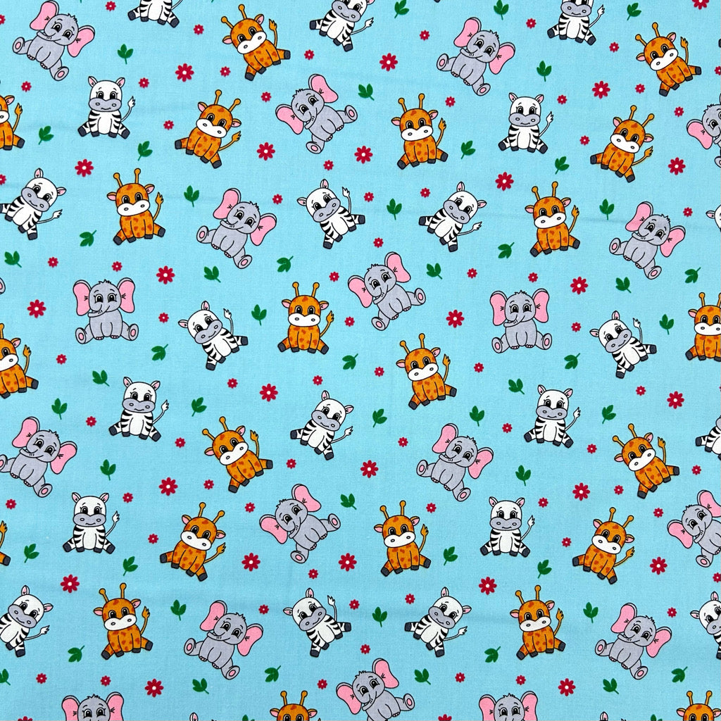 Baby Safari Rose & Hubble Cotton Poplin Fabric