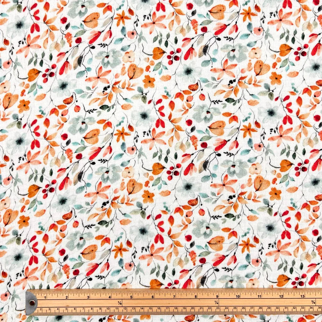 Buy Vibrant Florals Double Gauze Fabric for Sewing, Dressmaking & Crafts - Pound Fabrics