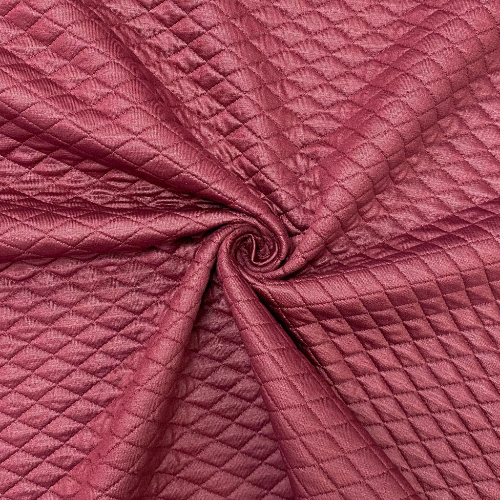 Burgundy Quilted Jersey Fabric #2