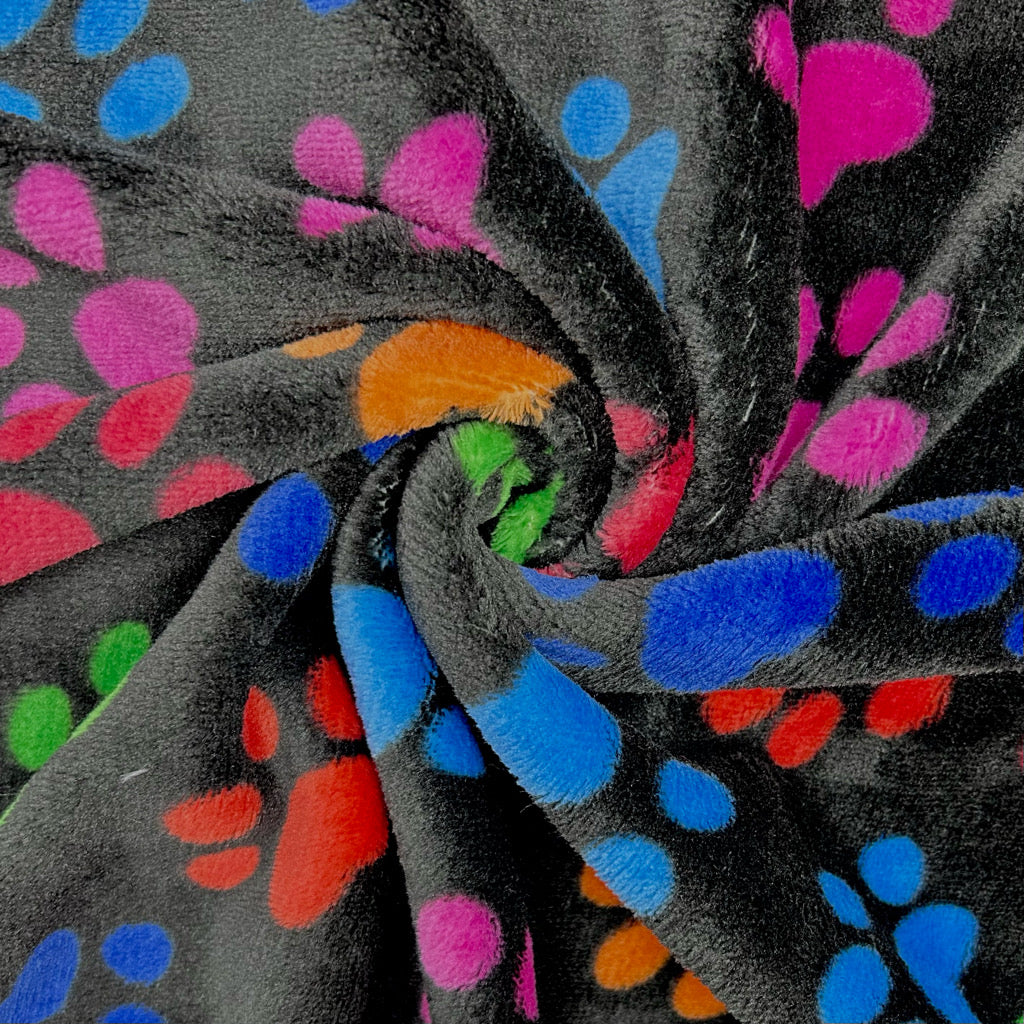 Colourful Paws Cuddle Fleece Fabric