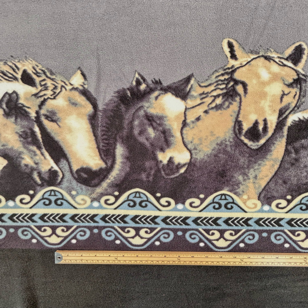 Wild Horses Anti Pill Polar Fleece Fabric