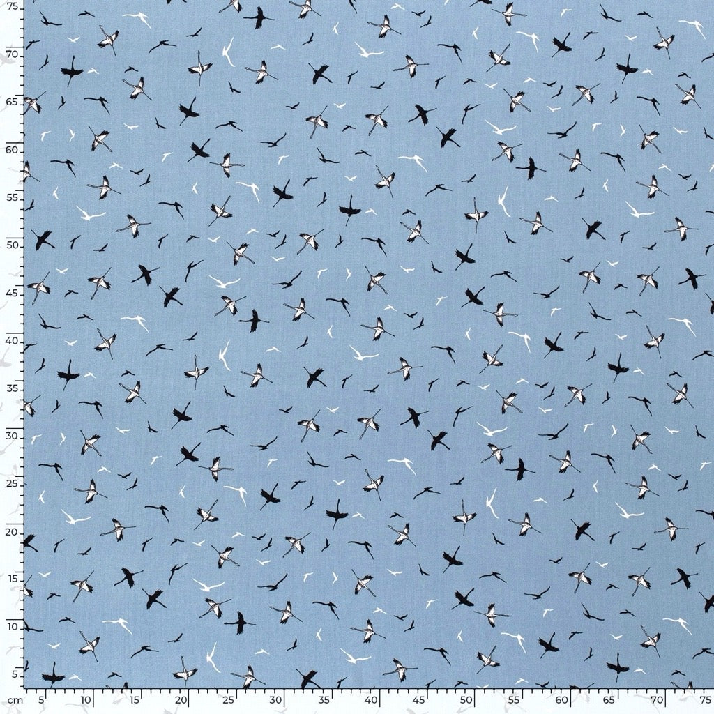 Birds Dreams Bamboo Poplin Fabric