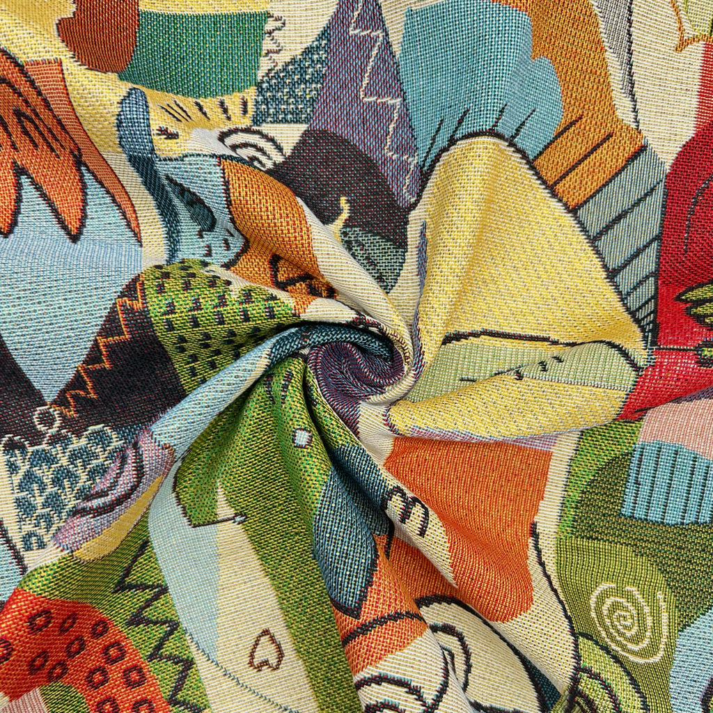 Abstract Faces Tapestry Fabric - Pound Fabrics