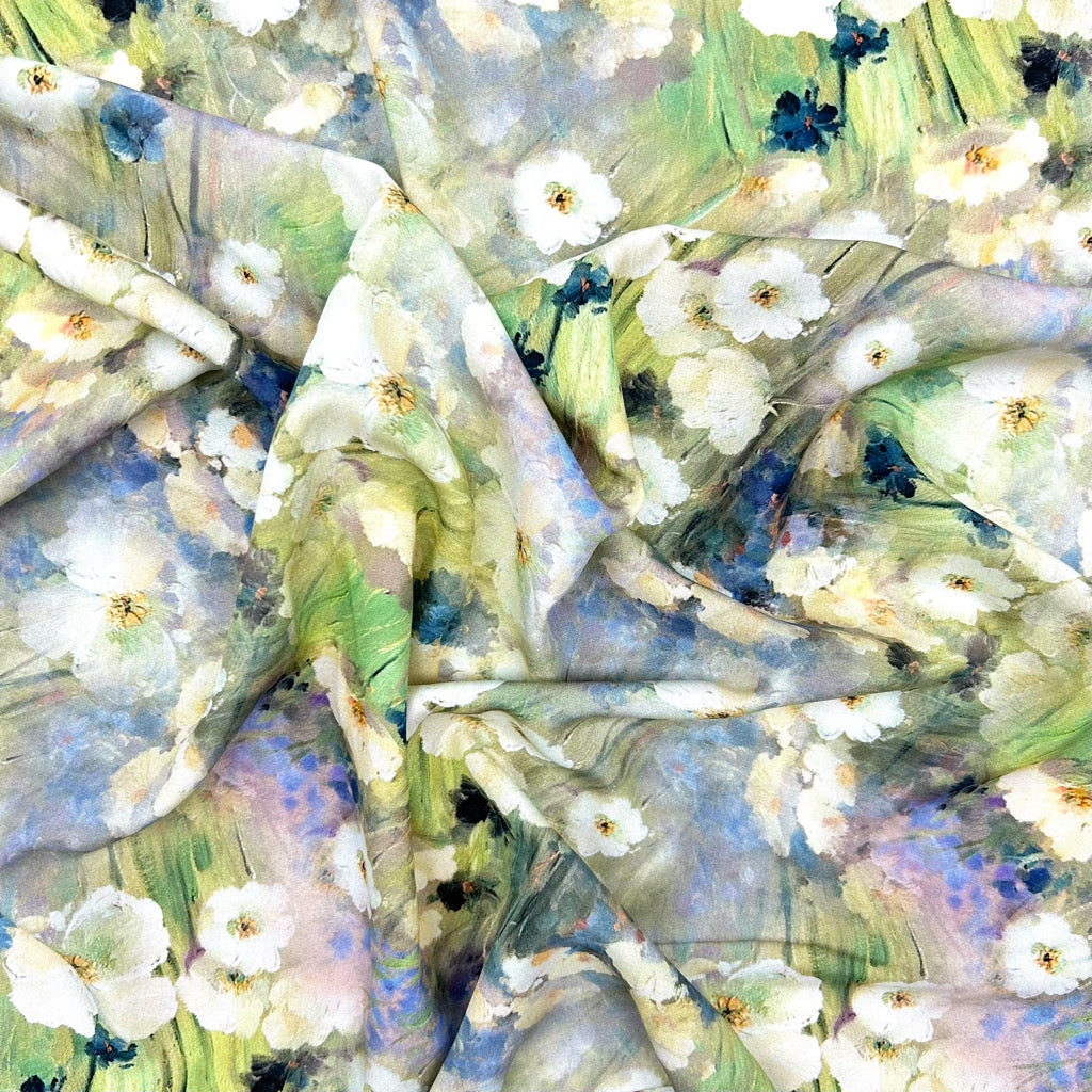 Classic Bouquet Viscose Poplin Fabric