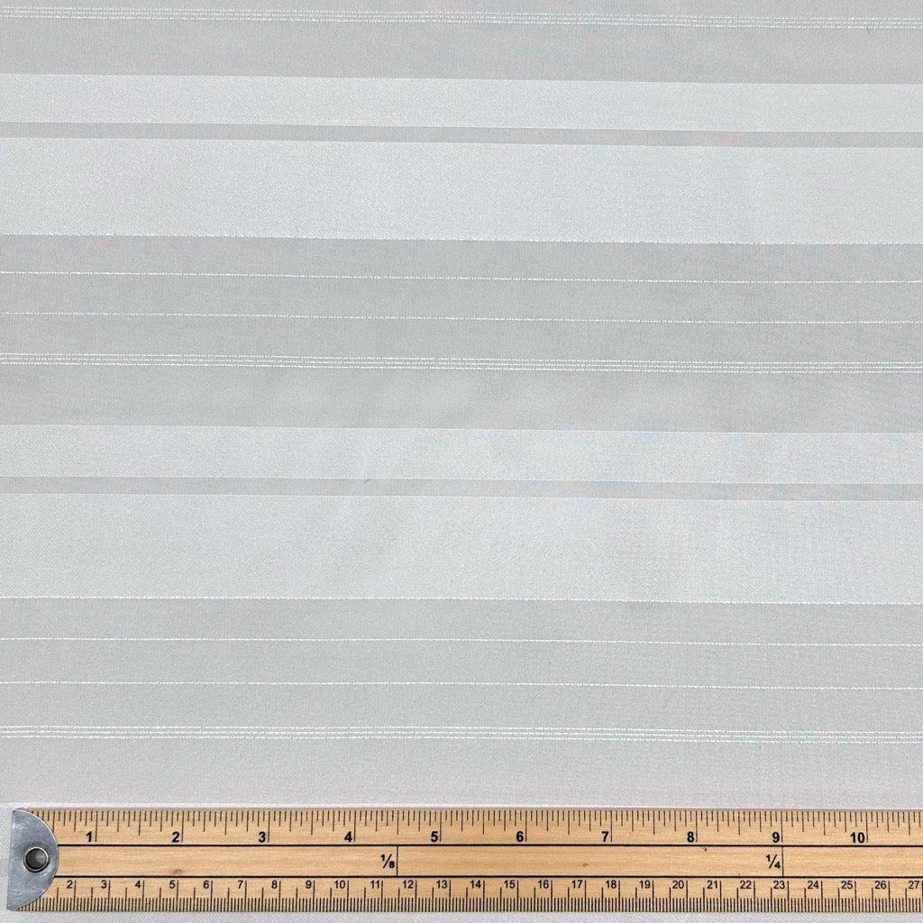 Lurex Striped Ivory Polyester Fabric - 3m Pre-cut for 3p! - Pound Fabrics