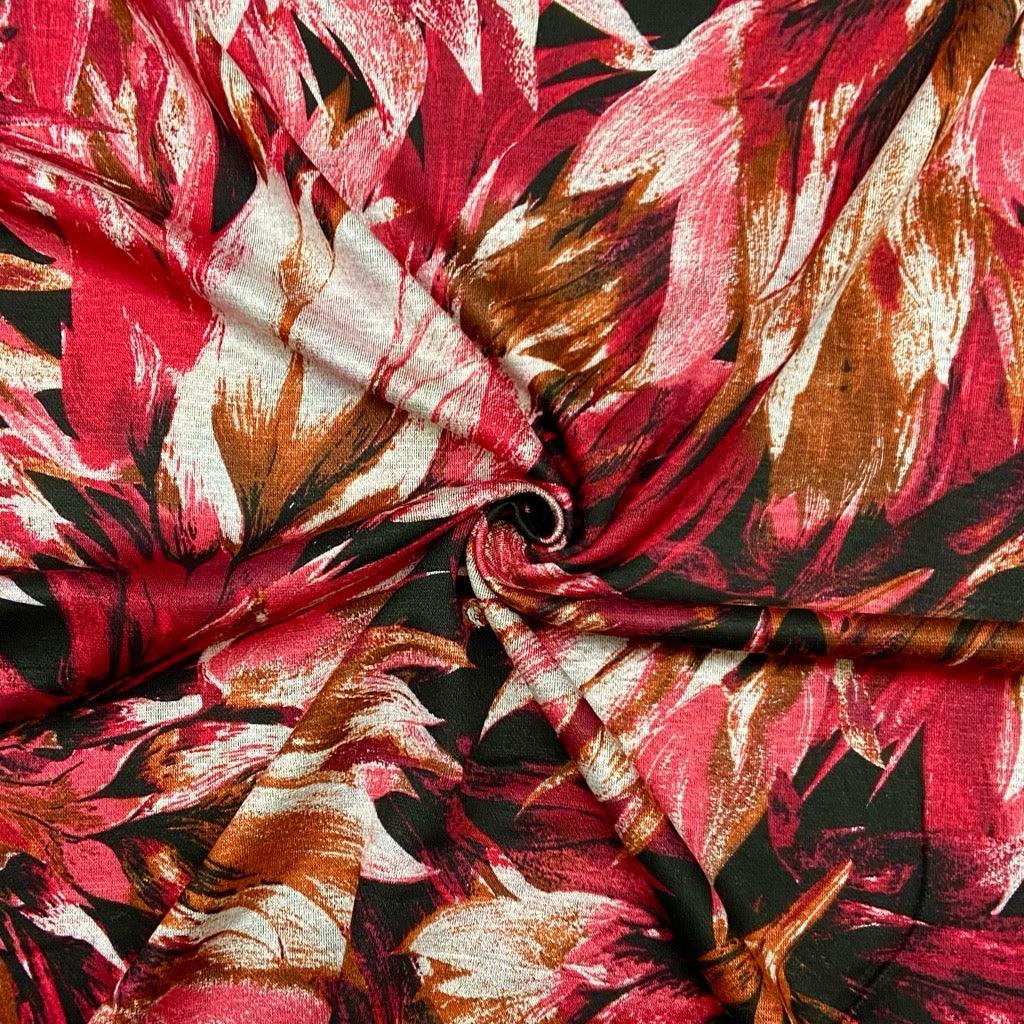 Tropical Blooms Digital Modal-Touch Jersey Fabric