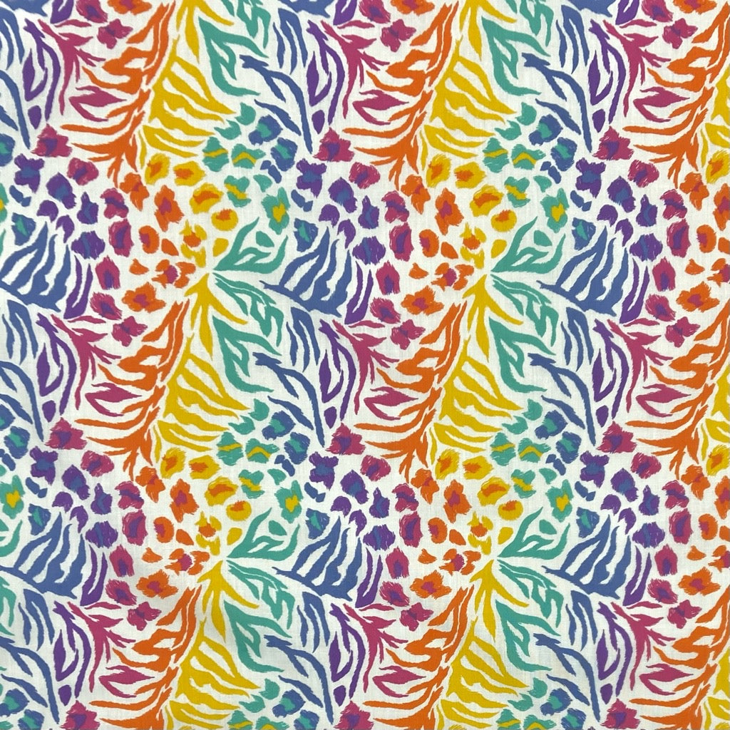 Wild Rainbow Polycotton Fabric - Pound Fabrics