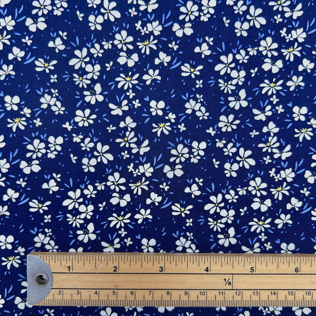 Delicate Daisies Rose & Hubble Cotton Poplin Fabric