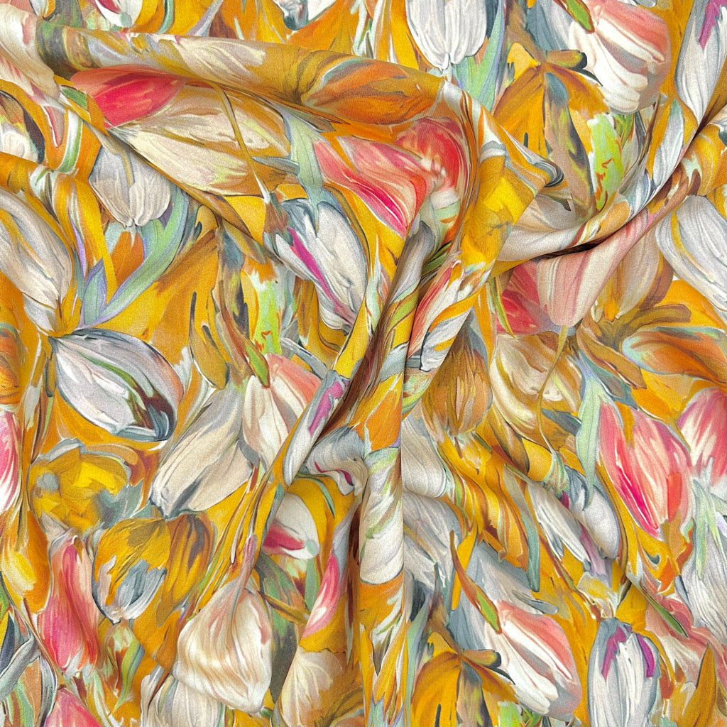 Tulip Impression Viscose Fabric