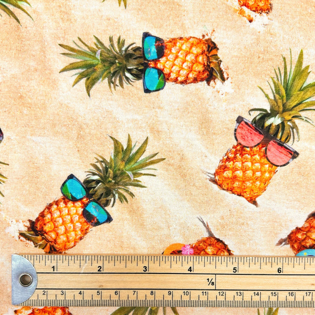 Pineapple Party Cotton Jersey Fabric