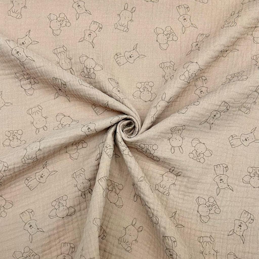 Small Animals Double Gauze Fabric - Pound Fabrics