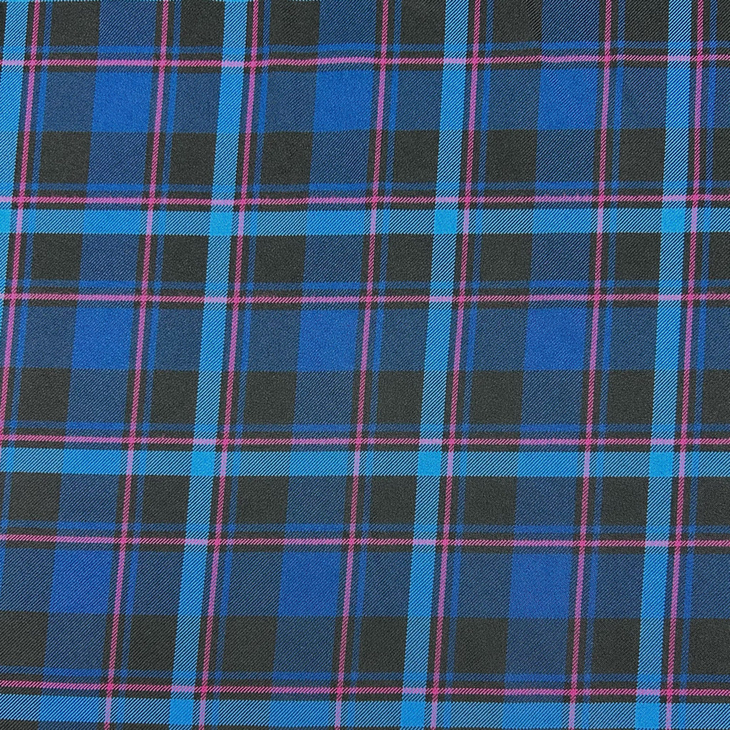 Black and Blue Checkered Suiting Fabric