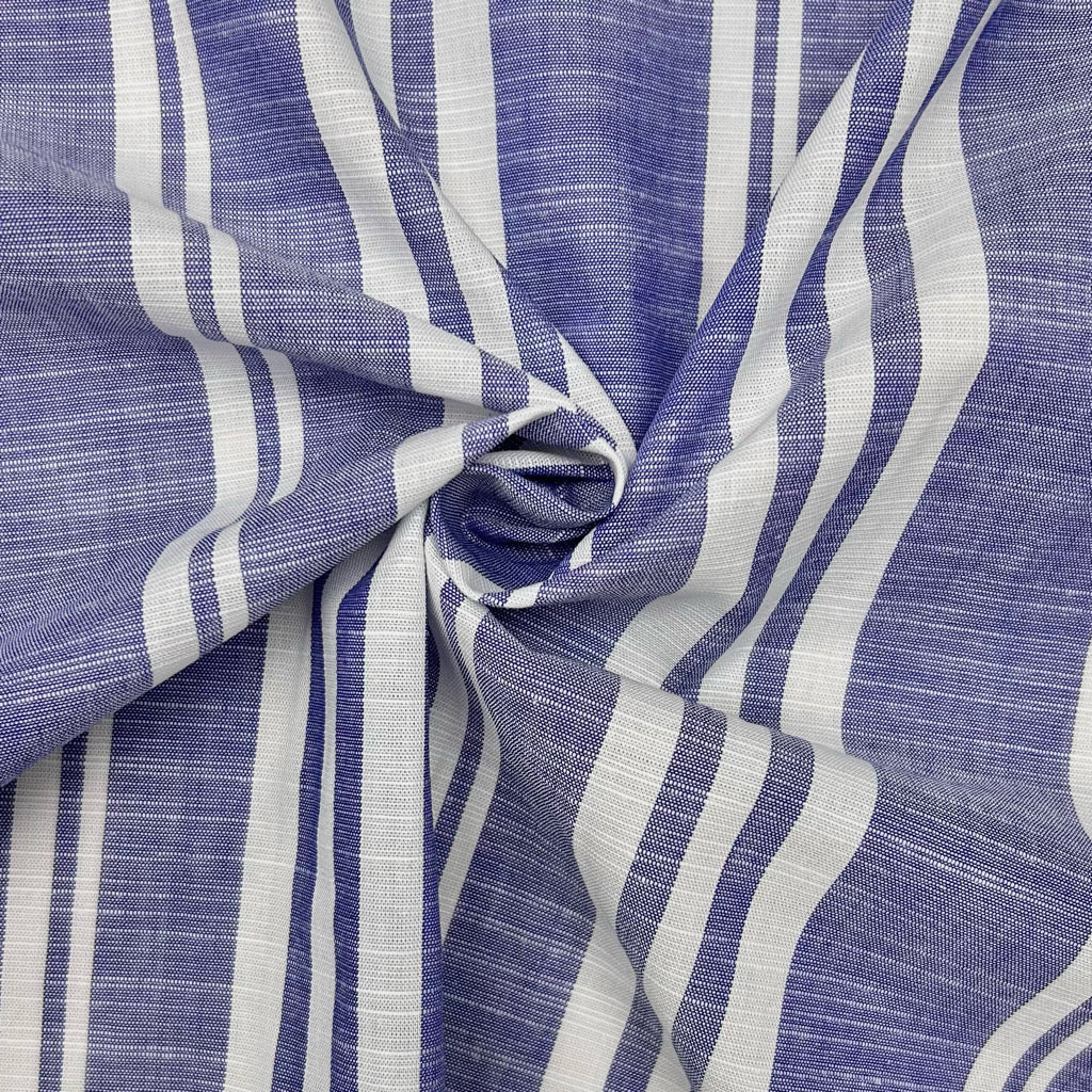Variegated Stripe Linen Look Cotton Fabric