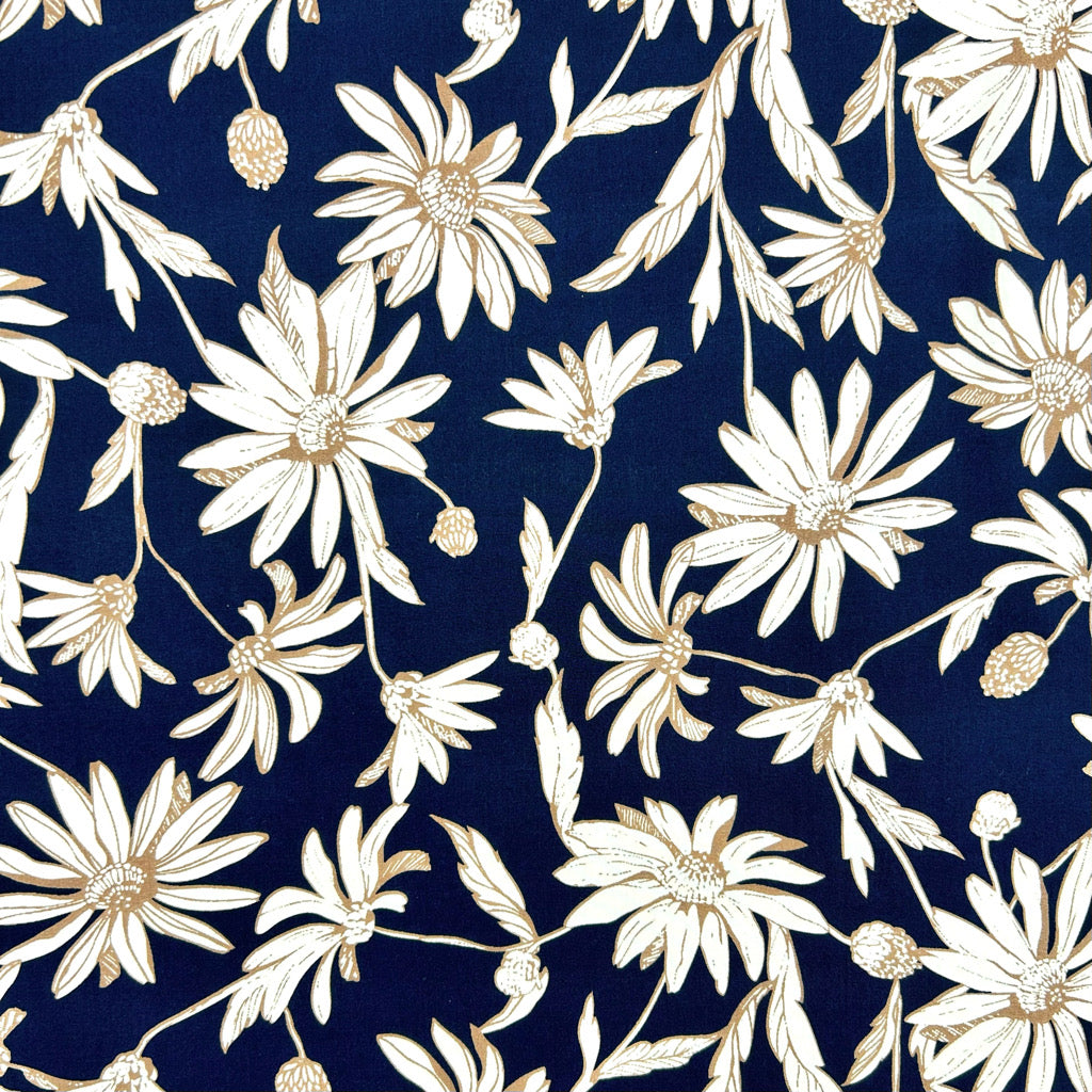 Daisy Waves Viscose Fabric