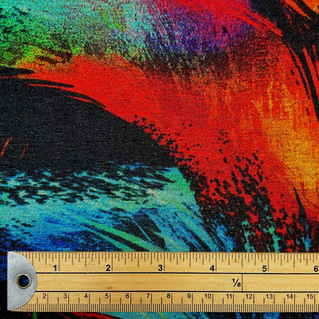 Abstract Strokes Digital Modal-Touch Jersey Fabric