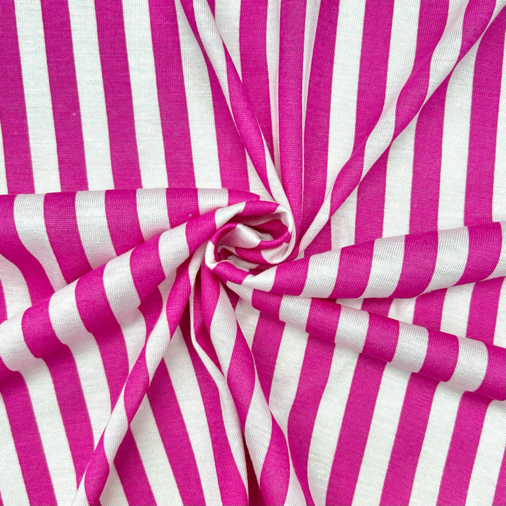 Special Offer Pink Stripe Jersey Fabric