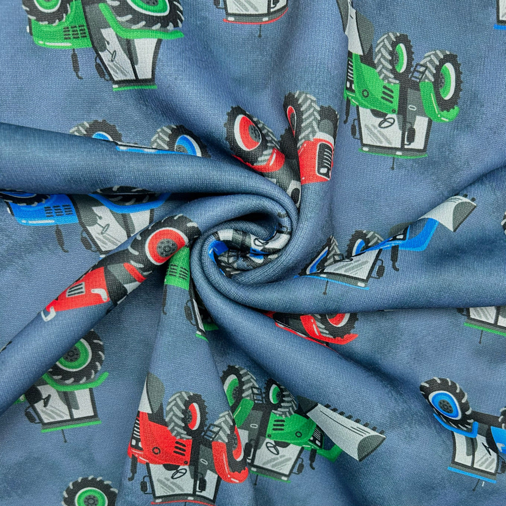 Tractor Town Sweatshirt Fabric