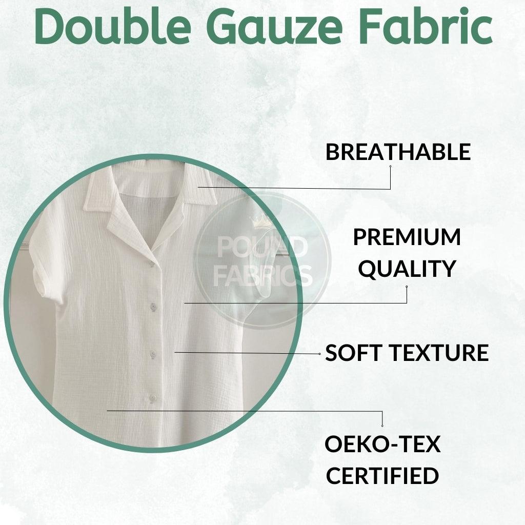 Plain Double Gauze Fabric - Pound Fabrics