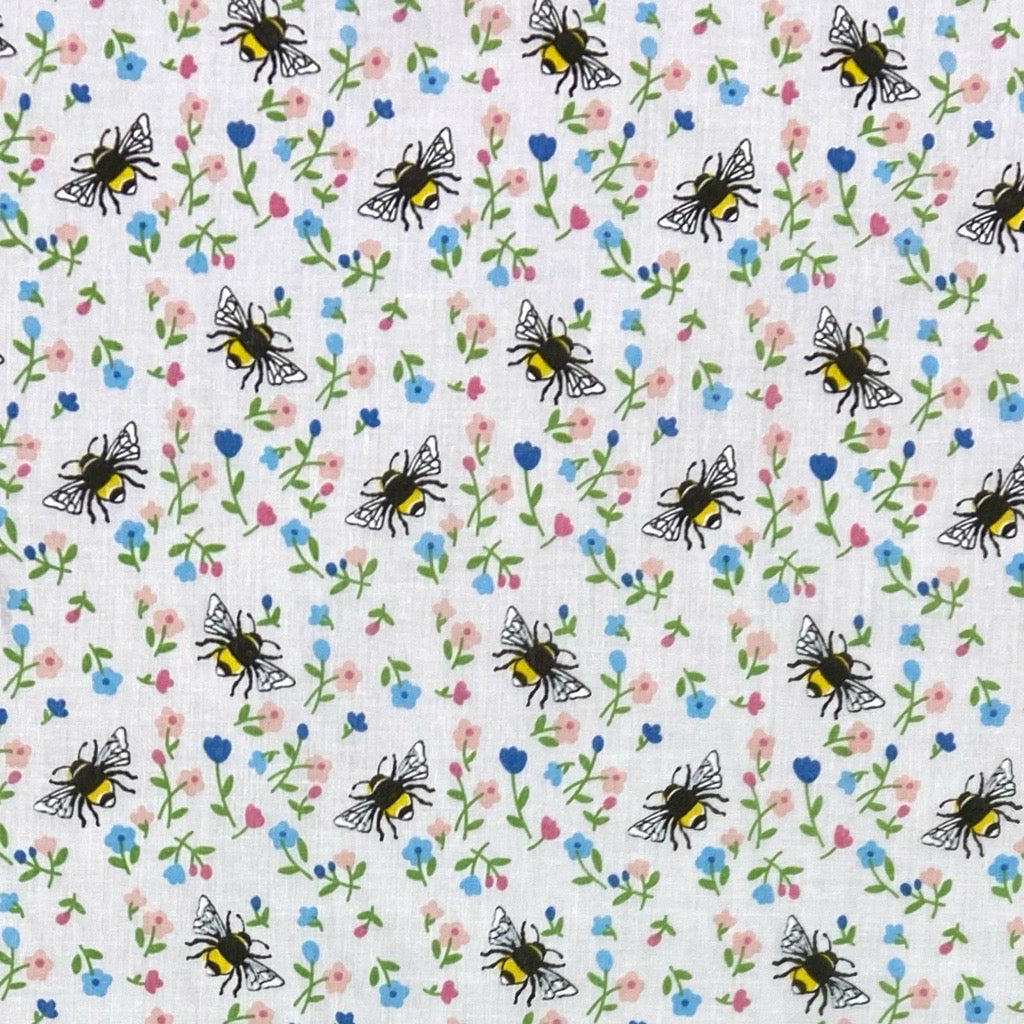 Bumblebees Polycotton Fabric