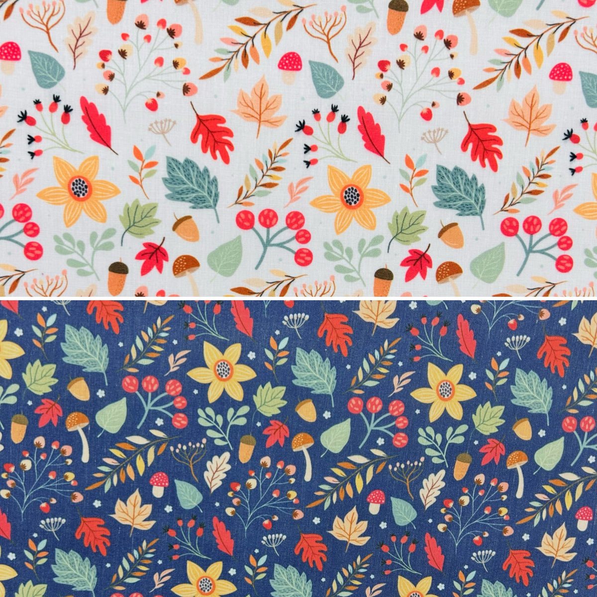 Fall Garden Polycotton Fabric