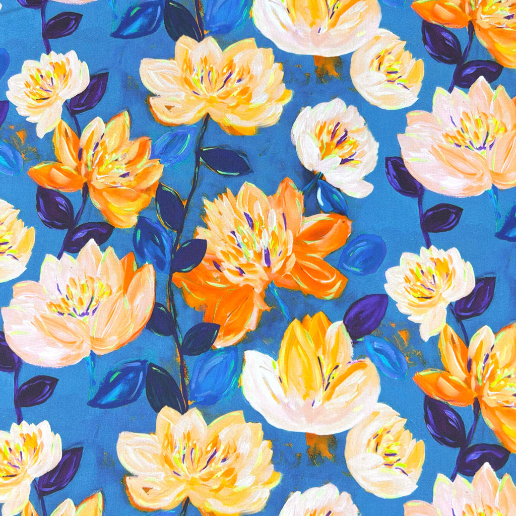 Bursting Blooms Viscose Fabric