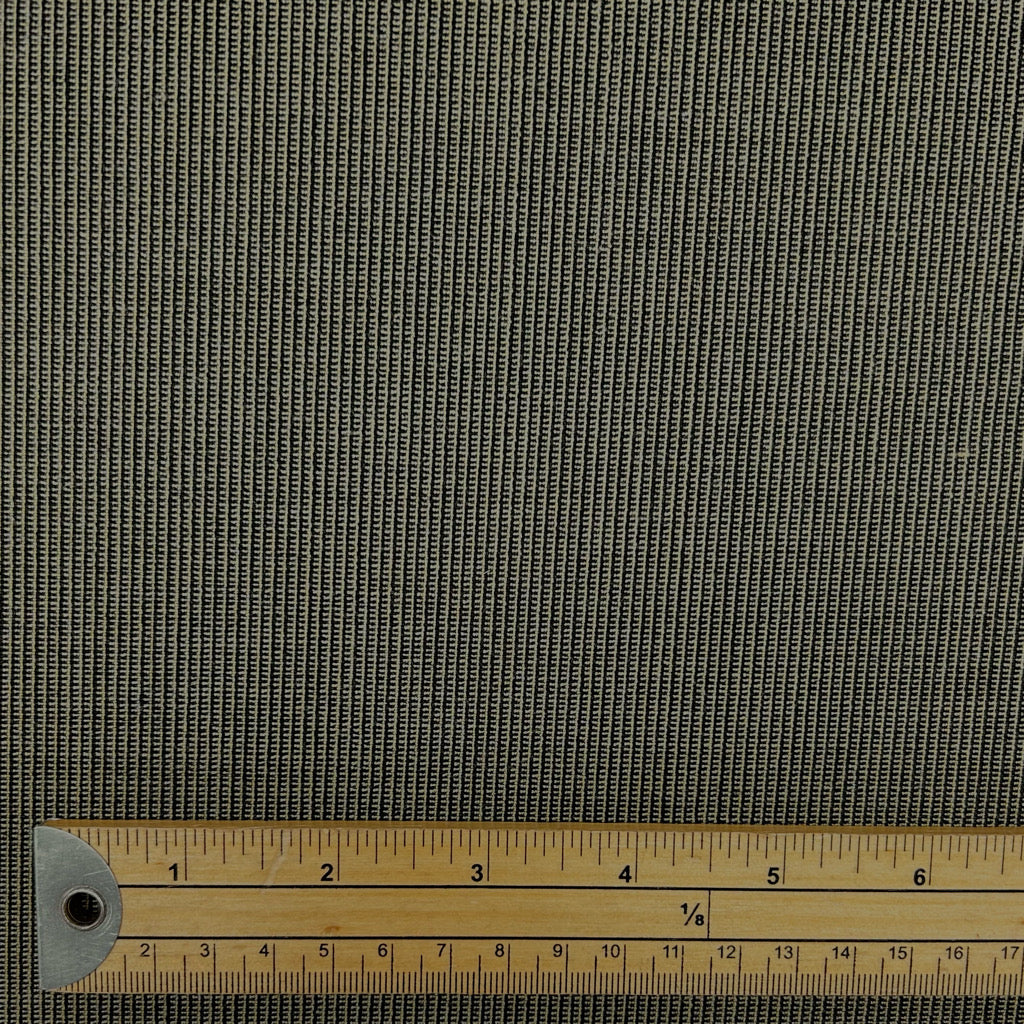 Olive Linear Wool Blend Suiting Fabric