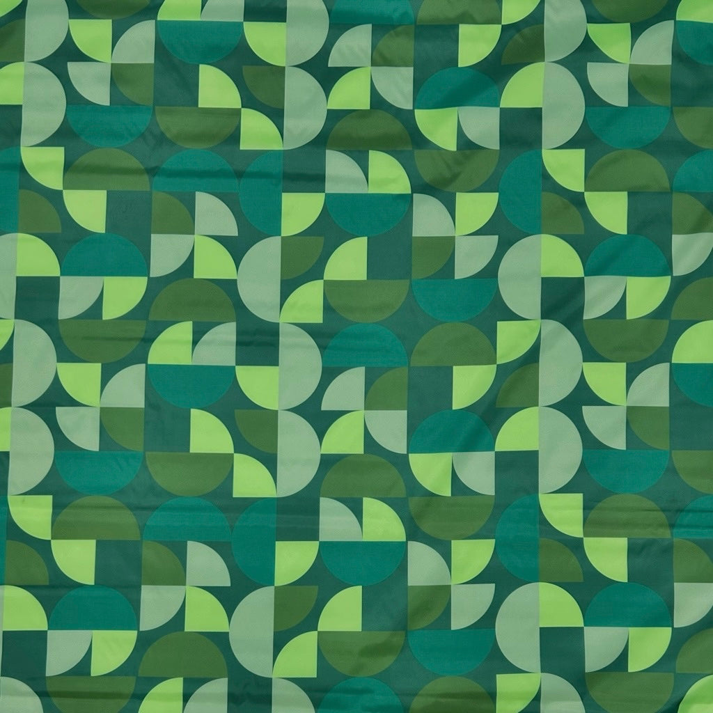 Retro Green Water Repellent Poncho Fabric