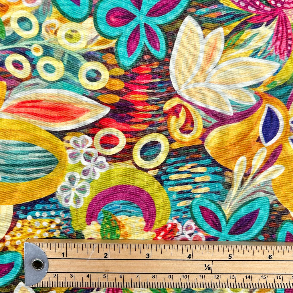 Tropical Carnival Bamboo Linen Blend Fabric