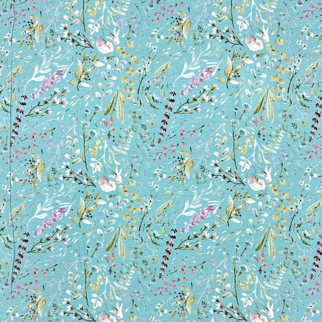 Floral Canvas Cotton Jersey Fabric