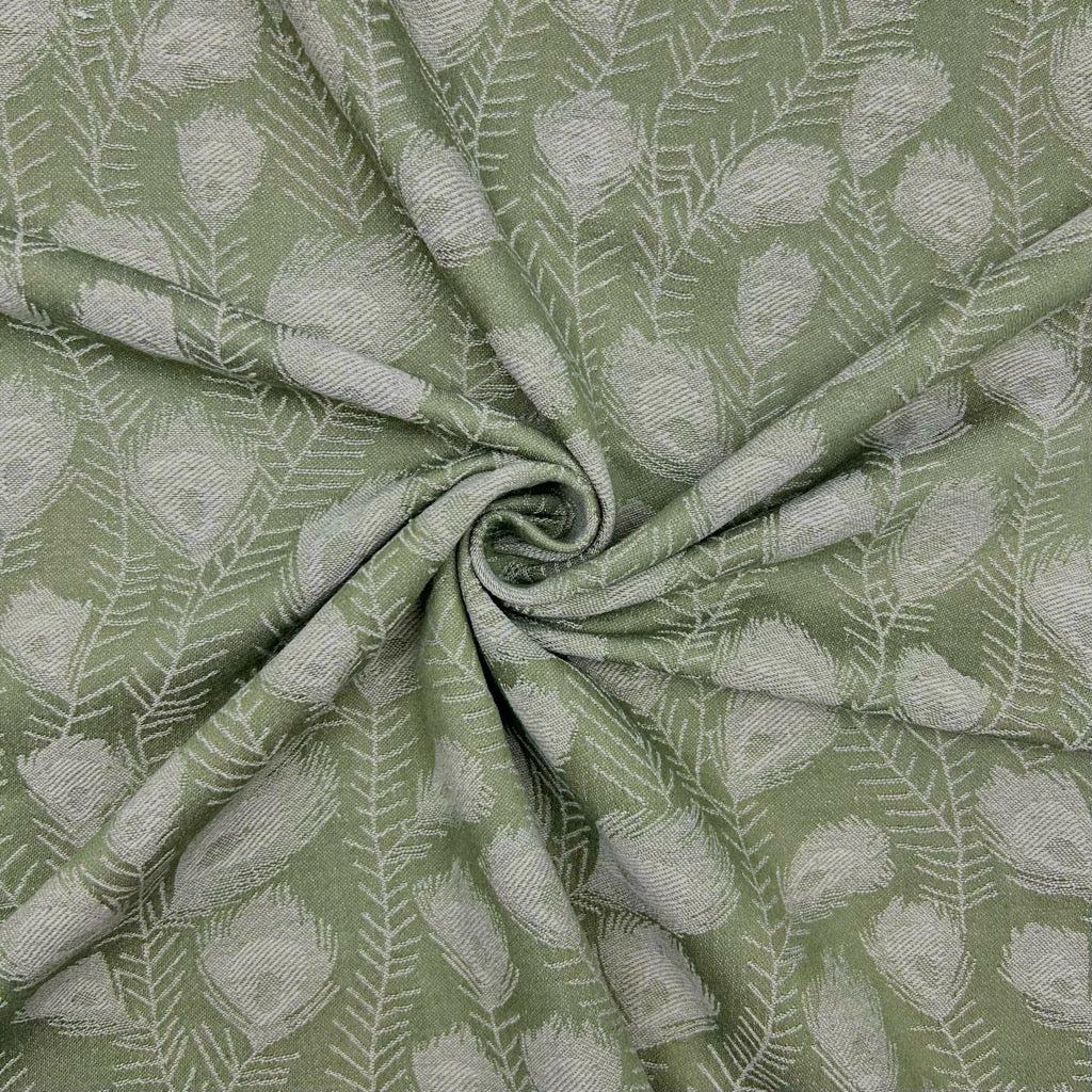 Feather Leaves Linen Viscose Fabric