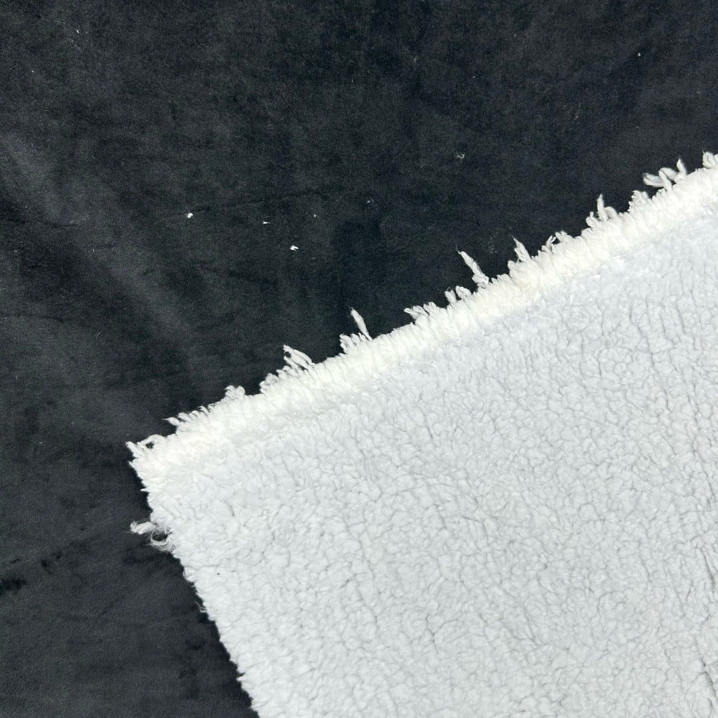 Plain Sherpa Fur Backed Fleece Fabric