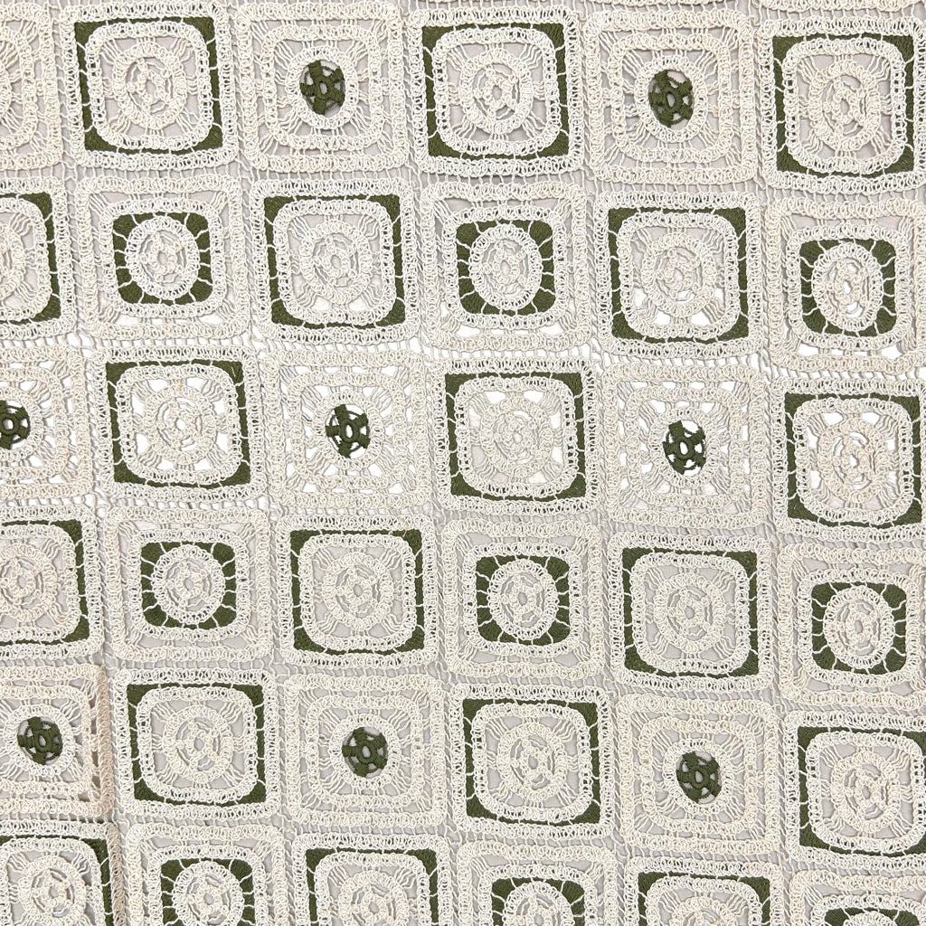 Retro Bloom Crochet Lace Fabric