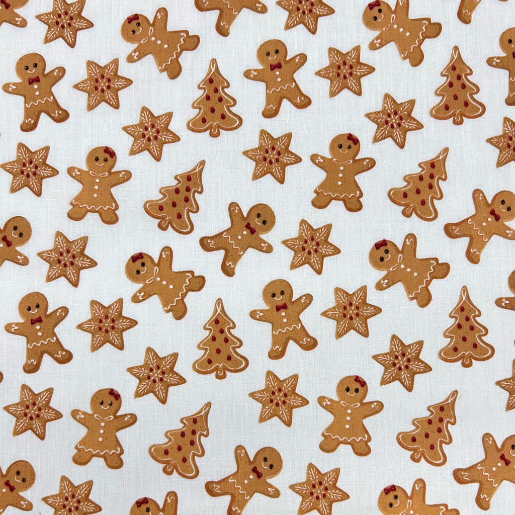 Gingerbread Fun Polycotton Fabric