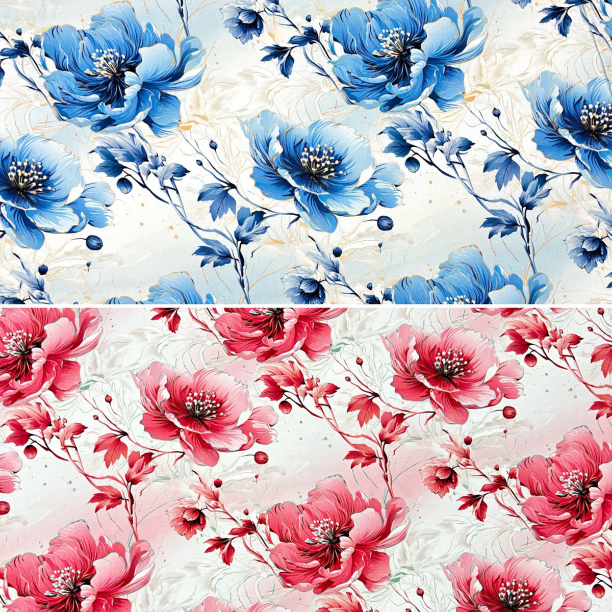 Garden Grace Viscose Challis Fabric
