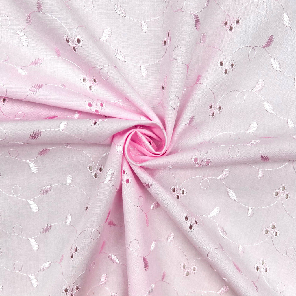 Broderie Anglaise Cotton Blend Fabric