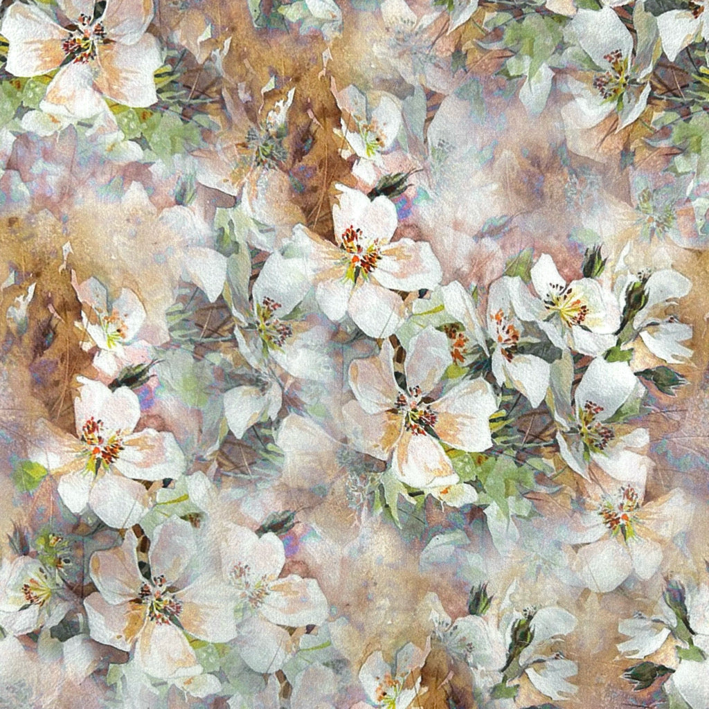 Graceful Bloom Cotton Lawn Fabric