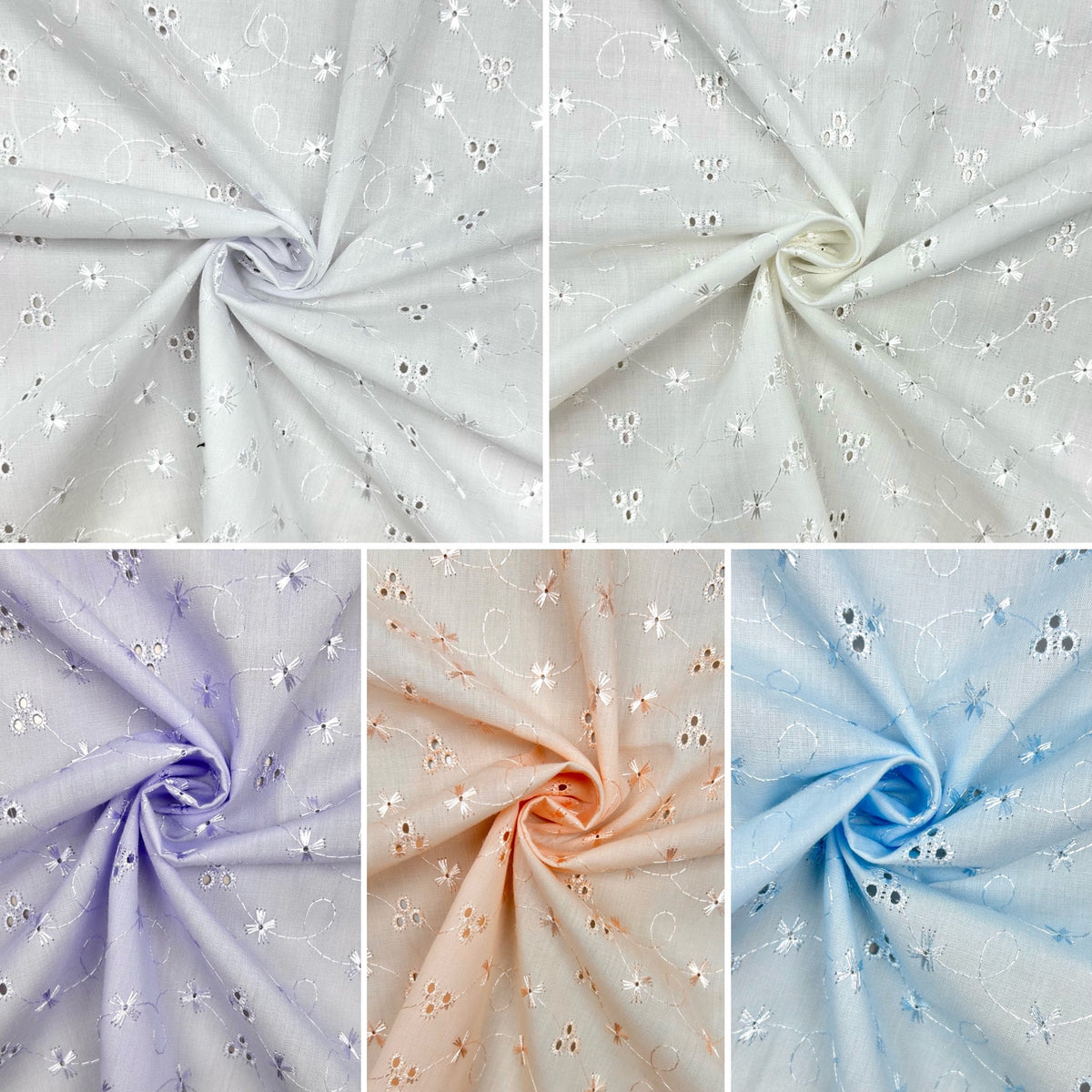 Special Offer Broderie Anglaise Polycotton Fabric