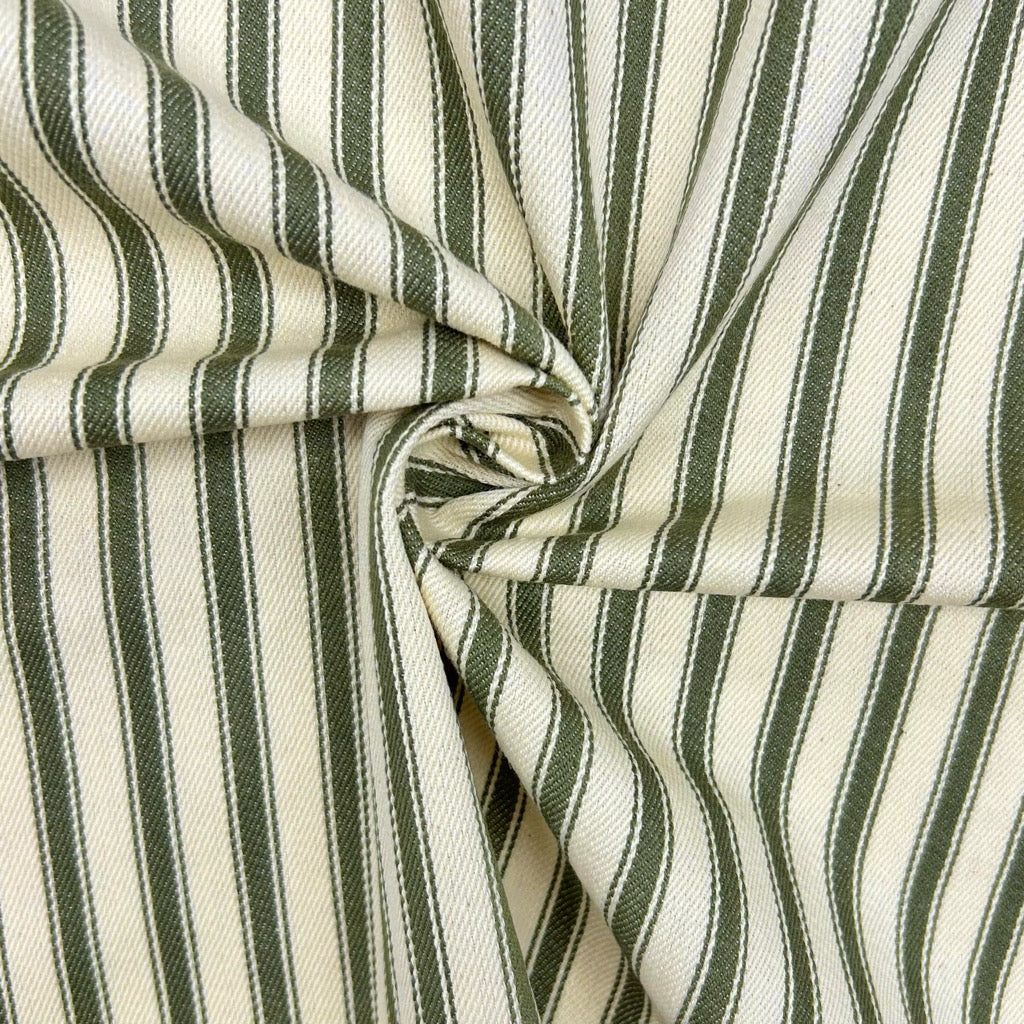 Ticking Stripes Cotton Canvas Fabric