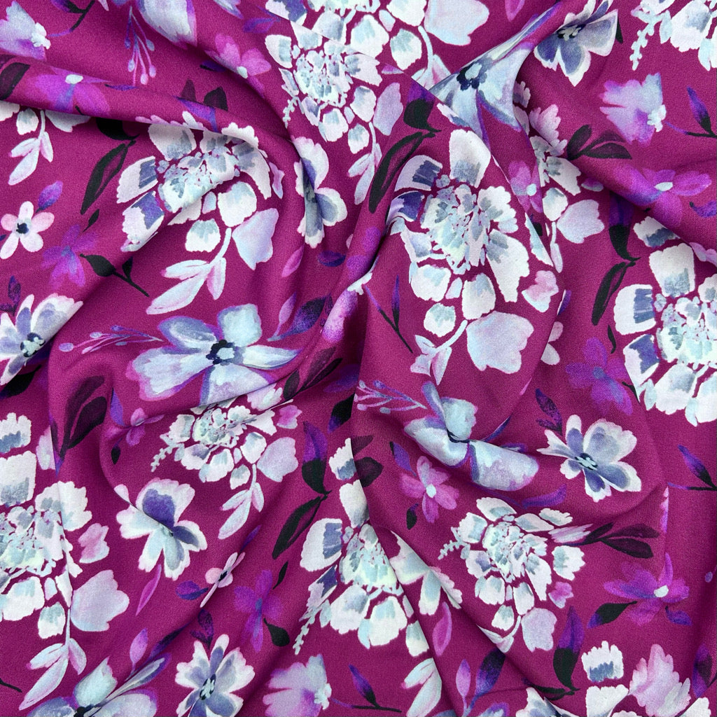 Sweet Garden Viscose Poplin Fabric