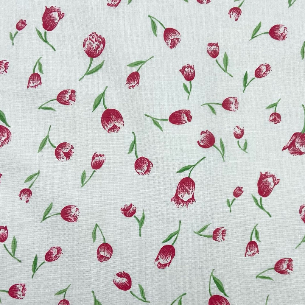 Falling/Flowing Tulips Polycotton Fabric - Pound Fabrics