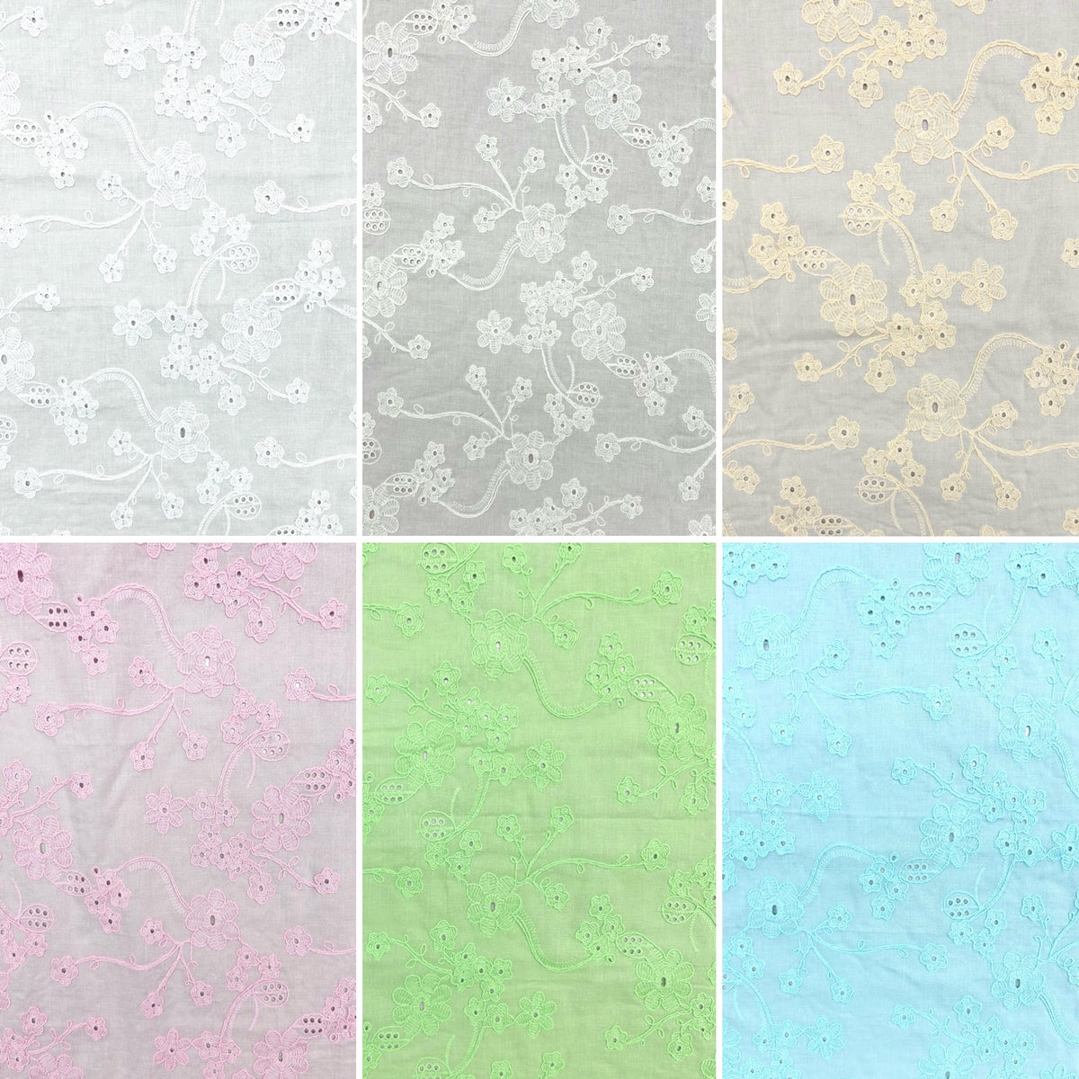 Floral Perfection Embroidered Cotton Fabric