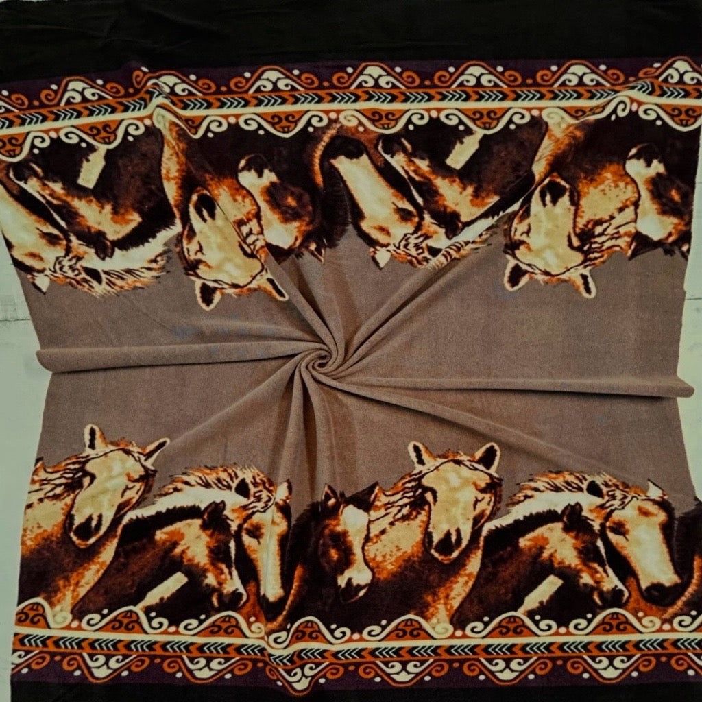 Wild Horses Anti Pill Polar Fleece Fabric