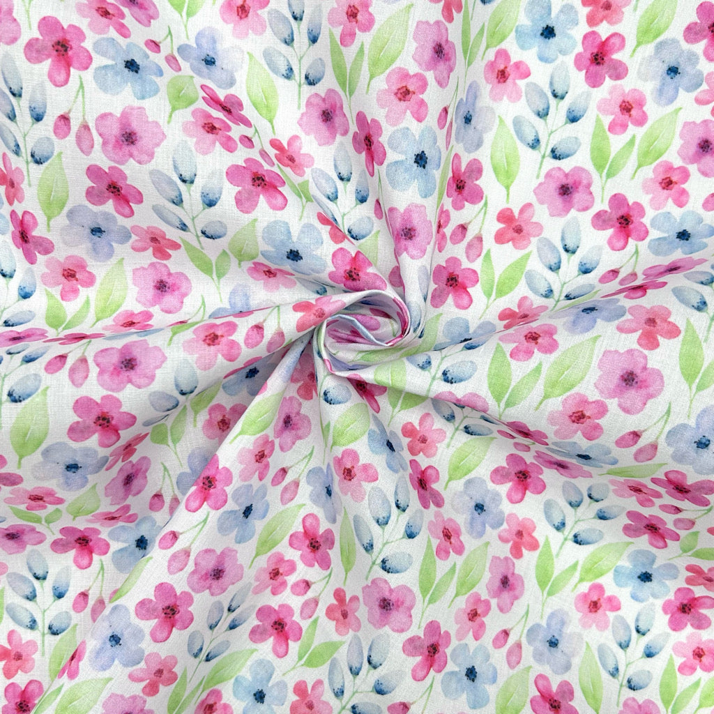 Delicate Garden Polycotton Fabric