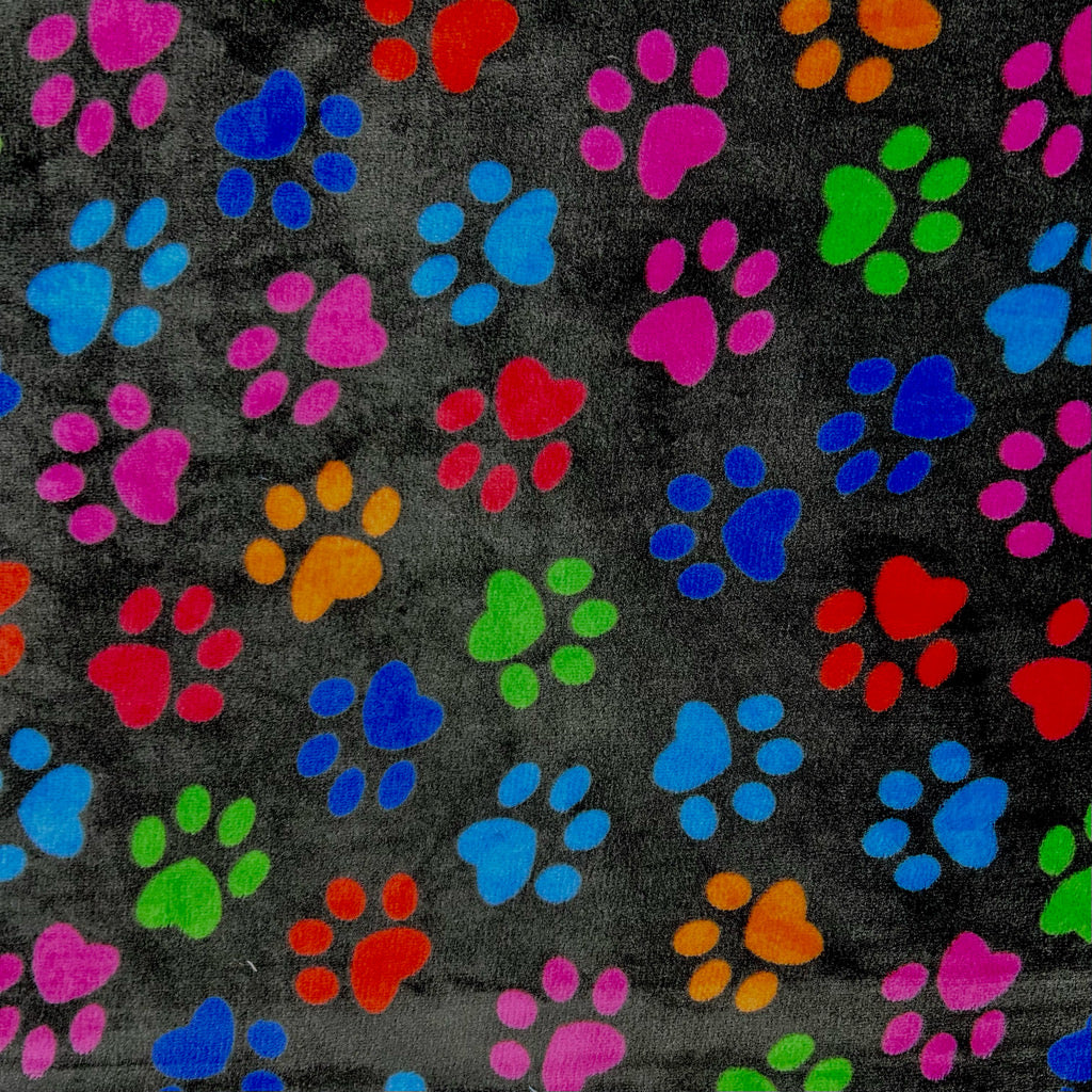 Colourful Paws Cuddle Fleece Fabric