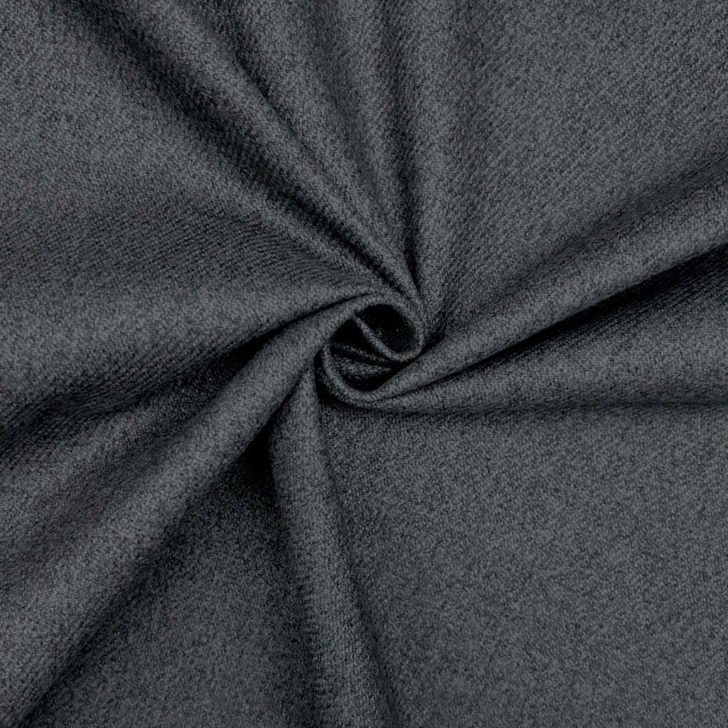 Plain Dark Grey Faux Wool Furnishing Fabric