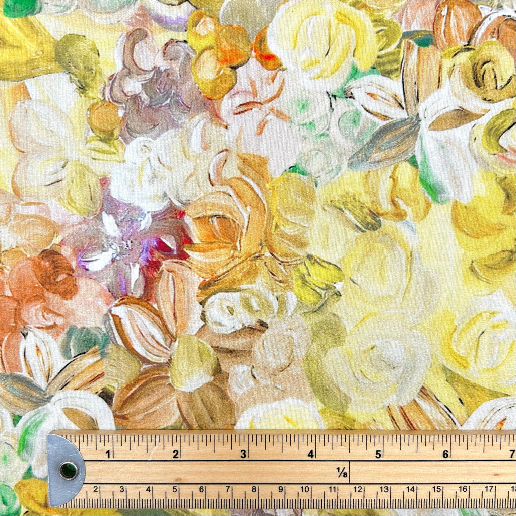 Painted Botanical Cotton Lawn Fabric