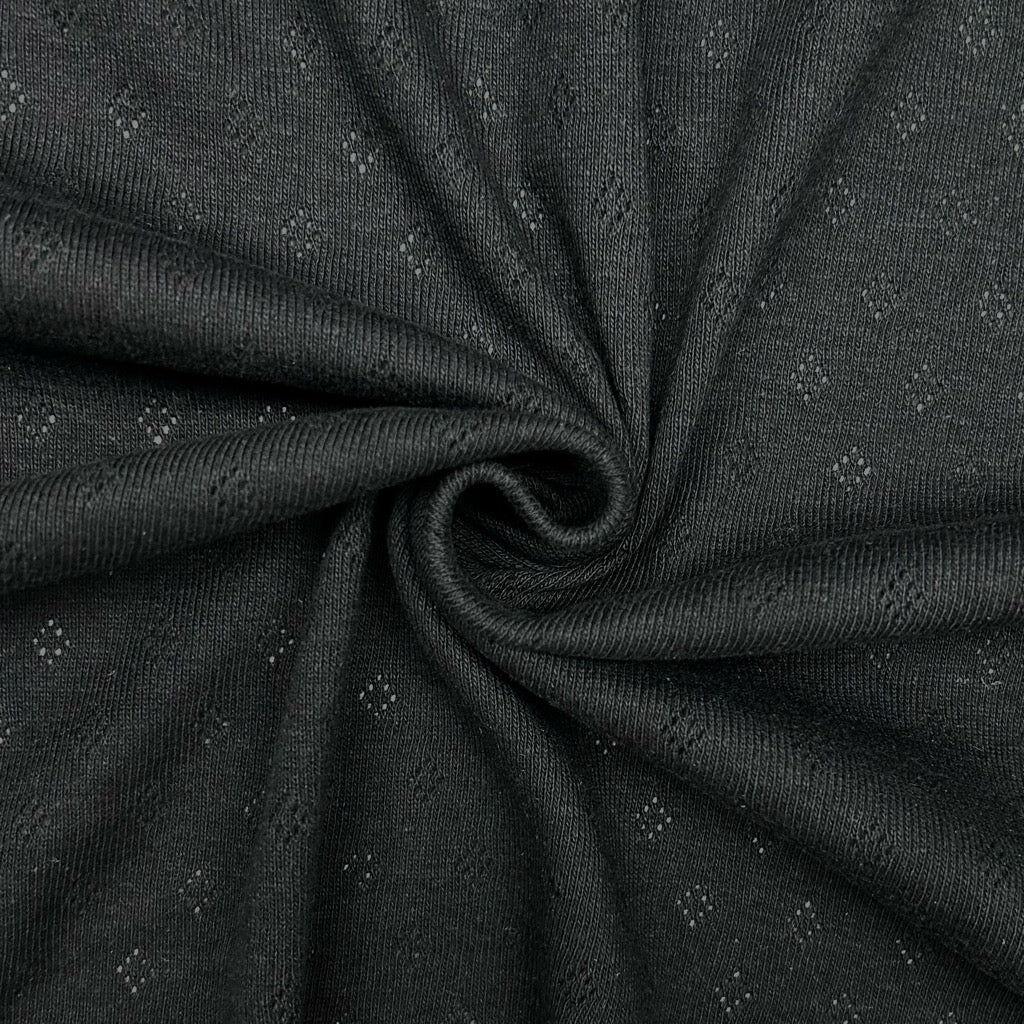 Tiny Diamond Pointelle Jersey Fabric